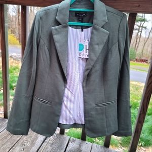 NWT Stitch Fix 41Hawthorne Natalie Knit Blazer - Dark Green, Size Medium